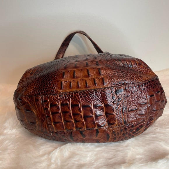 Brahmin Dagny Pecan croc-embossed leather handbag - Picture 9 of 16